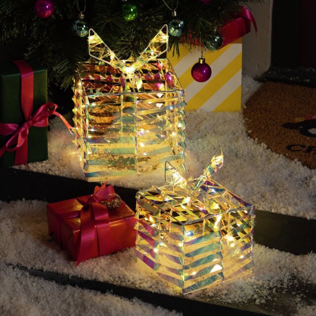 Argos Home Pack of 2 Christmas Acrylic Presents Decoration - image 1