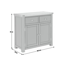 Argos Home Kent 2 Door 2 Drawer Oak Sideboard - Grey - thumbnail 2