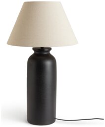 Habitat Hashi 70cm Ceramic Table Lamp - Black & Beige - thumbnail 2