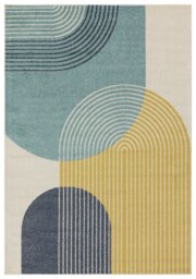 Asiatic Muse Retro Blue Cut Pile Rug - 120x170cm - thumbnail 2