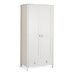 Argos Home Lucie 2 Door 1 Drawer Wardrobe - Off White - thumbnail 2