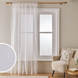 Argos Home Slot Top Sheer Voile Curtain - White - 140x183cm