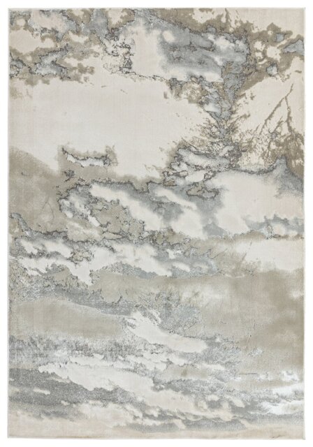 Asiatic Aurora Shiny Marble Grey Cut Pile Rug - 80x150cm - image 1