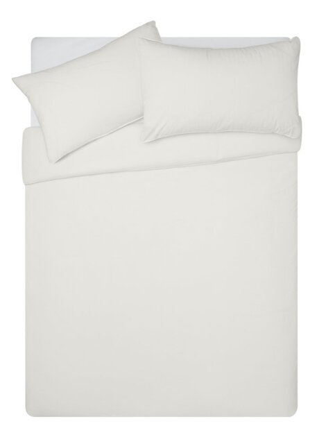 Habitat Cotton Rich 180 TC Plain Cream Bedding Set - Double - image 1