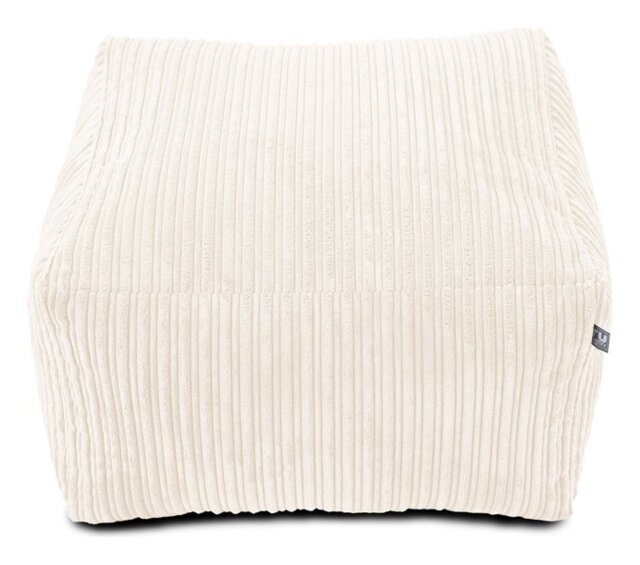 rucomfy Fabric Jumbo Cord Footstool - Ivory - image 1