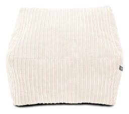 rucomfy Fabric Jumbo Cord Footstool - Ivory