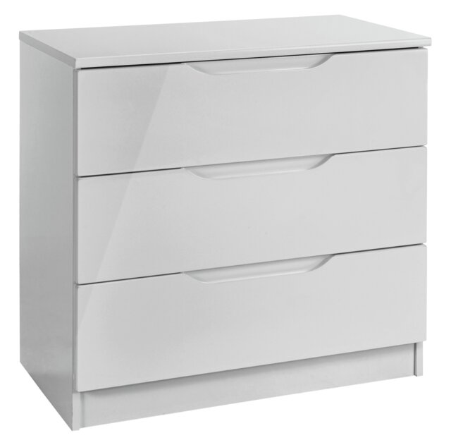 Legato 3 Drawer Chest - Grey Gloss - image 1