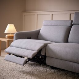 Argos Home Elias Fabric 2 Seater Recliner Sofa - Grey - thumbnail 2