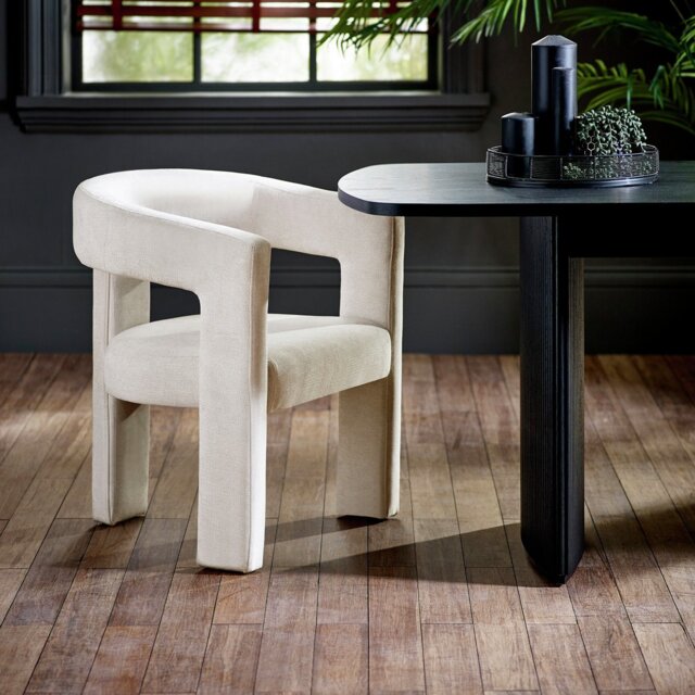 Julian Bowen Elara Fabric Dining Chair - Cream - image 1