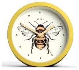 Jones Clocks Analogue Eclipse Bee Alarm Clock - Yellow - thumbnail 2