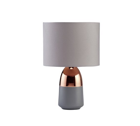 Argos Home Duno Touch Table Lamp - Grey & Copper - image 1