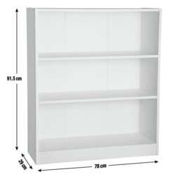 Argos Home Maine Short Bookcase - White - thumbnail 2