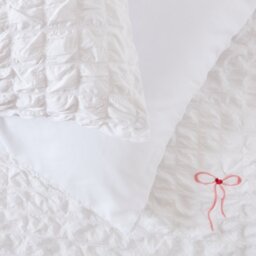 Argos Home Embroidered Bows White Bedding Set - Single - thumbnail 2