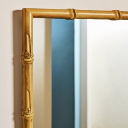 Habitat Bamboo Effect Wooden Wall Mirror - 53x43cm - thumbnail 2