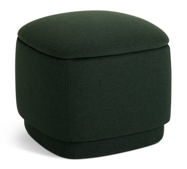 Habitat Polly Fabric Storage Footstool - Green - image 1