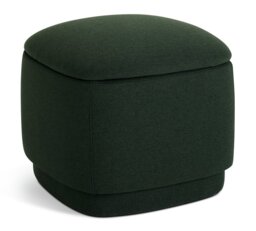 Habitat Polly Fabric Storage Footstool - Green - thumbnail 1