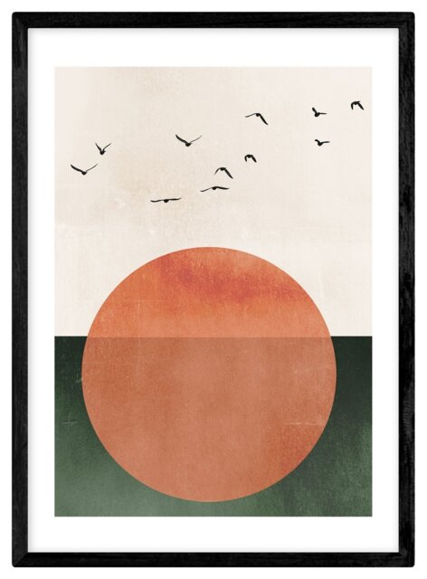 East End Prints Rising Sun Framed Wall Print - A2 - image 1