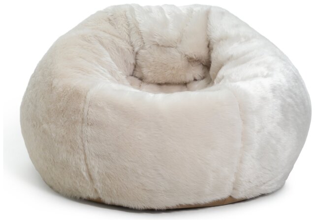 Kaikoo Ayrton Fur Bean Bag - Cream - image 1