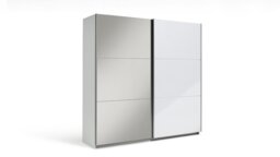 Habitat Holsted Mirror 200cm Sliding Wardrobe - White Gloss