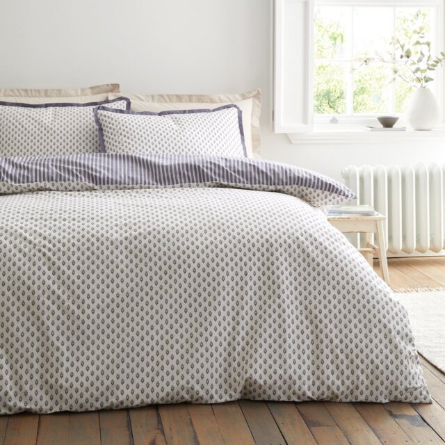 Bianca Cotton 200 TC Amelie Blue Bedding Set - Superking - image 1