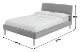 Habitat Ren Double Bed Frame - Cream - thumbnail 2