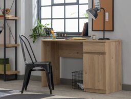 Argos Home Jenson 1 Drawer Office Desk - Natural - thumbnail 2