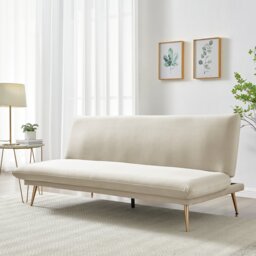Habitat Matteo Velvet Clic Clac Sofa - Champagne