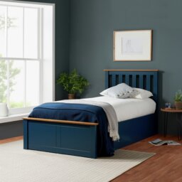 Birlea Phoenix Single End Lift Ottoman Bed - Navy - thumbnail 1