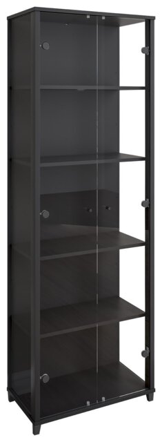 Argos Home Optima 2 Door Display Cabinet - Black - image 1