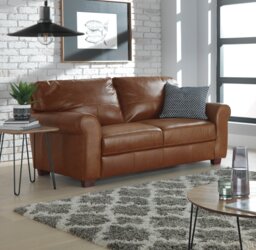 Argos Home Salisbury Leather 3 Seater Sofa - Tan - thumbnail 2