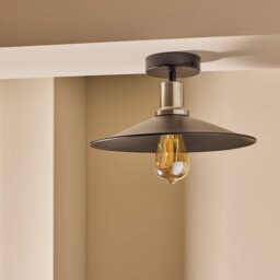 Argos Home Pixie Cone Metal Flush to Ceiling Light - Black - thumbnail 2