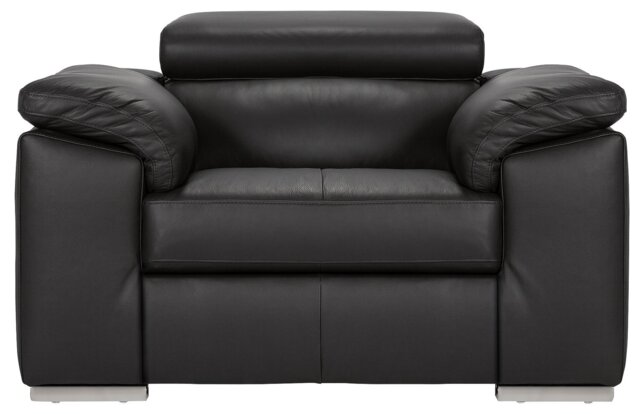Argos Home Valencia Leather Armchair - Black - image 1