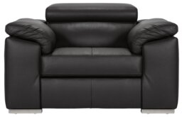 Argos Home Valencia Leather Armchair - Black