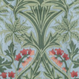 Habitat x Morris & Co. Bluebell Cushion - Green - 50x50cm - thumbnail 2