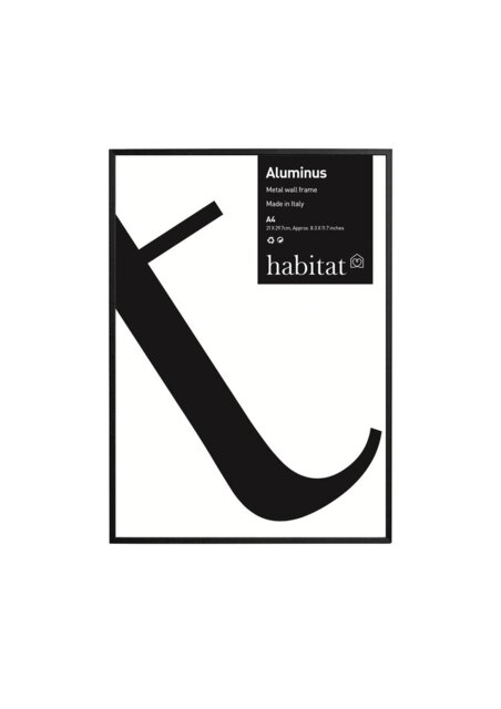 Habitat Aluminus Black Metal Picture Frame - 20x30cm - image 1
