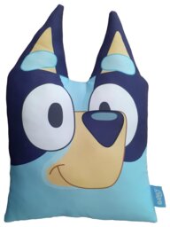 Bluey Kids 3D Ears Shaped Cushion - Blue - 35X35cm - thumbnail 1
