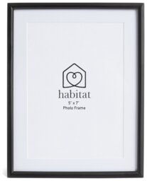 """Habitat Skinny Black Metal Picture Frame - 5x7""""""" - thumbnail 2