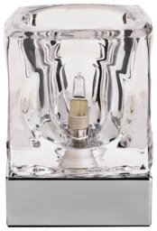 Argos Home Cuba Glass & Chrome Touch Table Lamp - thumbnail 2