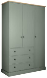 Argos Home Kensington 3 Door 3 Drawer Wardrobe - Sage Green