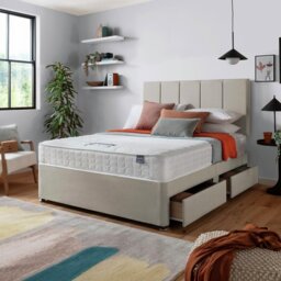 Silentnight Hatfield Small Double 4 Drawer Divan Bed - Sand - thumbnail 1