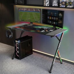 X Rocker Arteon RGB Esports Gaming Desk with App Controlled LED - Black