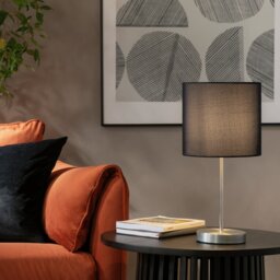 Argos Home Satin Stick Table Lamp - Jet Black - thumbnail 2
