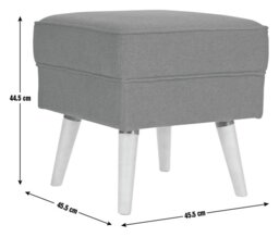 Habitat Callie Velvet Footstool - Petrol Blue - thumbnail 2