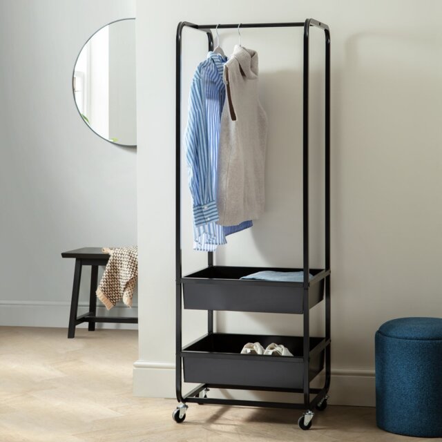 Habitat Lorelei Single 2 Drawer Clothes Rail - Black - image 1