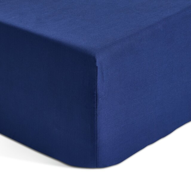 Habitat Cotton Rich 180 TC Navy Fitted Sheet - Small Double - image 1