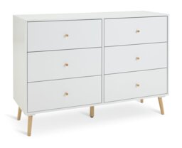 Habitat Otto 6 Drawer Chest - White - thumbnail 1