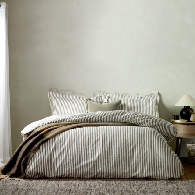 Yard Hebden Cotton Stripe Mole Bedding Set - Double - image 1
