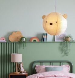 Argos Home Kids Cream Paper Bear Easy Fit Lampshade - 40cm - thumbnail 2