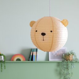 Argos Home Kids Cream Paper Bear Easy Fit Lampshade - 40cm - thumbnail 1