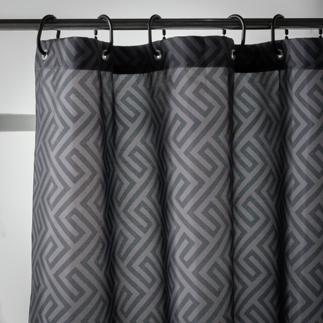 Argos Home Weave Shower Curtain - Black - image 1